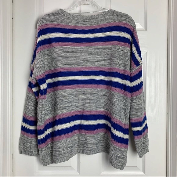 🔥 Free For All Dolman Sleeve Stripe Knit Sweater - Picture 4 of 5